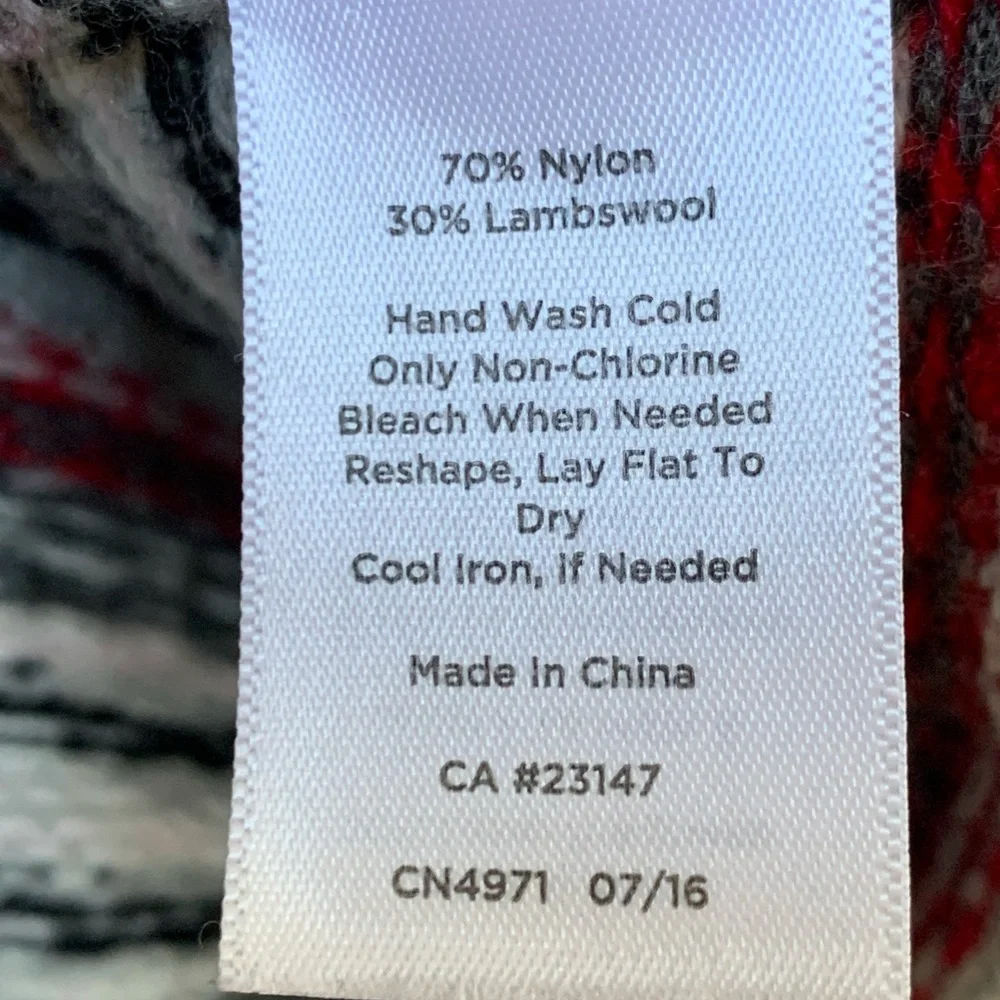 TALBOTS Women’s Red Black Cream Gray Button-down Sweater Cardigan